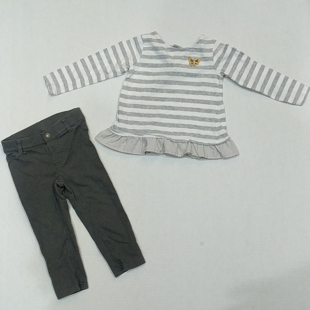 Carters striped top and jeggings